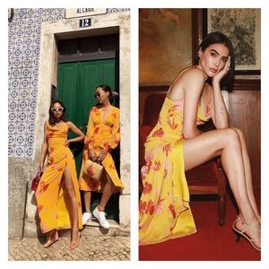 Song of Style Eli Maxi Dress in Yellow Floral XS